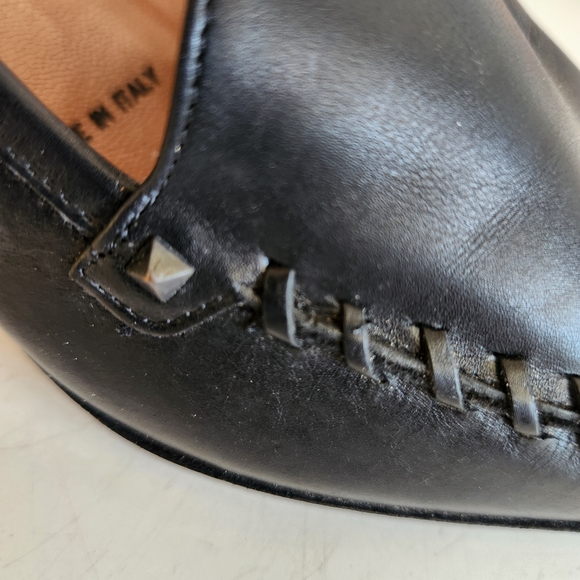 Kalliste Un dimanche à Venise Black Italian Leather Kitten Heel Pumps Sz 39/ 8US - Picture 4 of 16